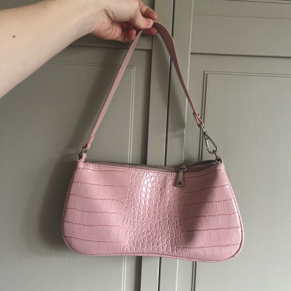 Peta + Jain piper pink croc baguette shoulder bag - great condition 🤍